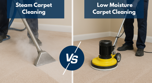 Low Moisture vs. Steam Carpet Cleaning