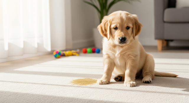 Pet Urine Stains on Beige Carpet