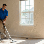 Professional carpet cleaning for rental property with quick drying