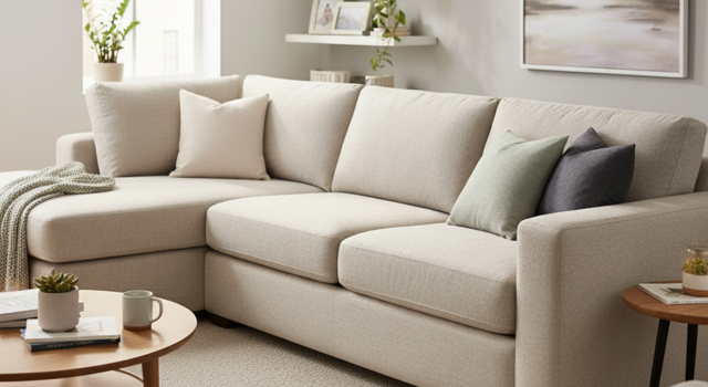 Professional Upholstery Cleaning on fabric sofa